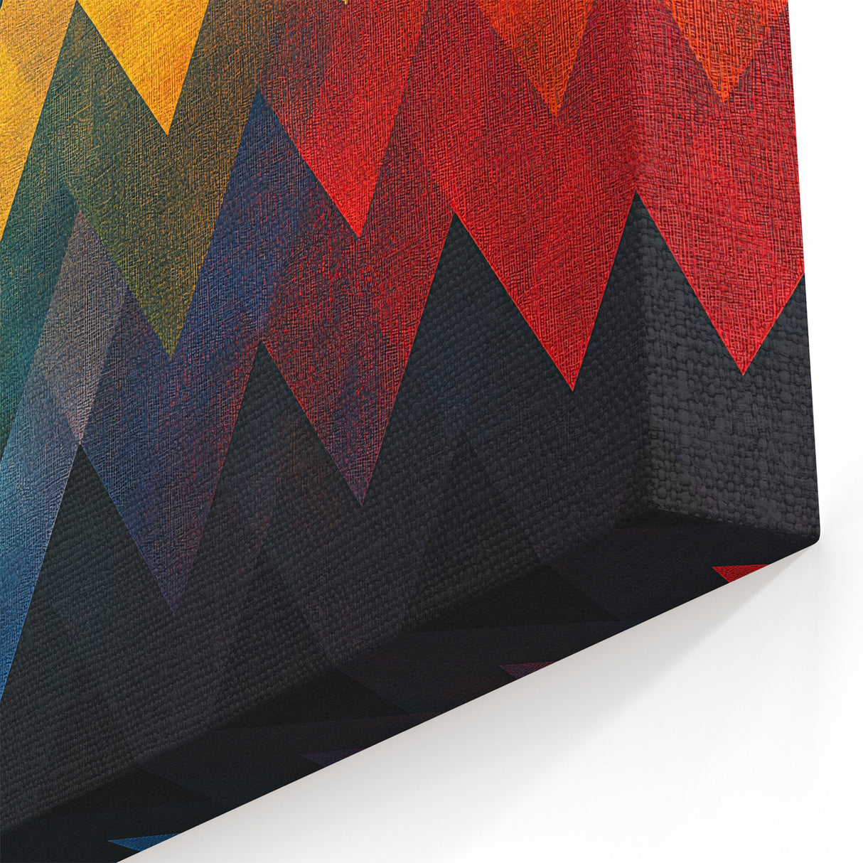 Geometric Abstract Art Prints – Multicolor Chevron Wall Design
