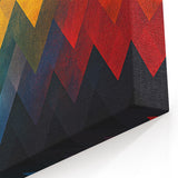 Geometric Abstract Art Prints – Multicolor Chevron Wall Design