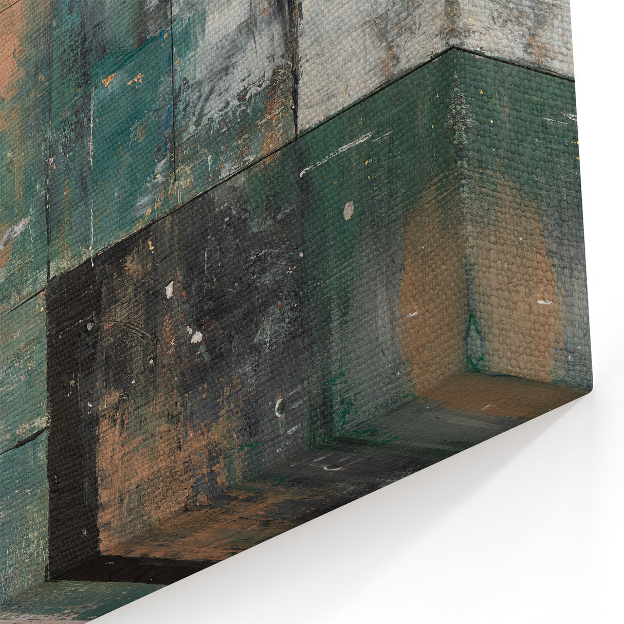 Geometric Abstract Art Prints – Earth-Toned Grid Composition