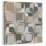 Retro Harmony – Minimalist Abstract Wall Art in Soft Earthy Tones
