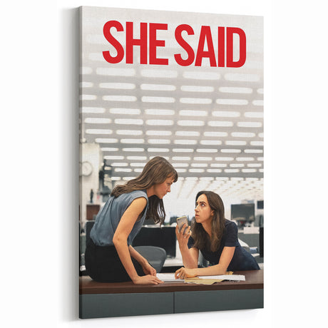 2020s Vintage Movie Poster - She Said Investigative Film Art