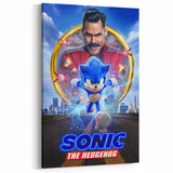 2020s Vintage Movie Poster - Sonic the Hedgehog Action Film Art