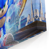 2020s Vintage Movie Poster - Sonic the Hedgehog Action Film Art