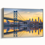 Landscape art painting of a vintage poster featuring a black and colorful abstract cityscape on a rolled canvas.