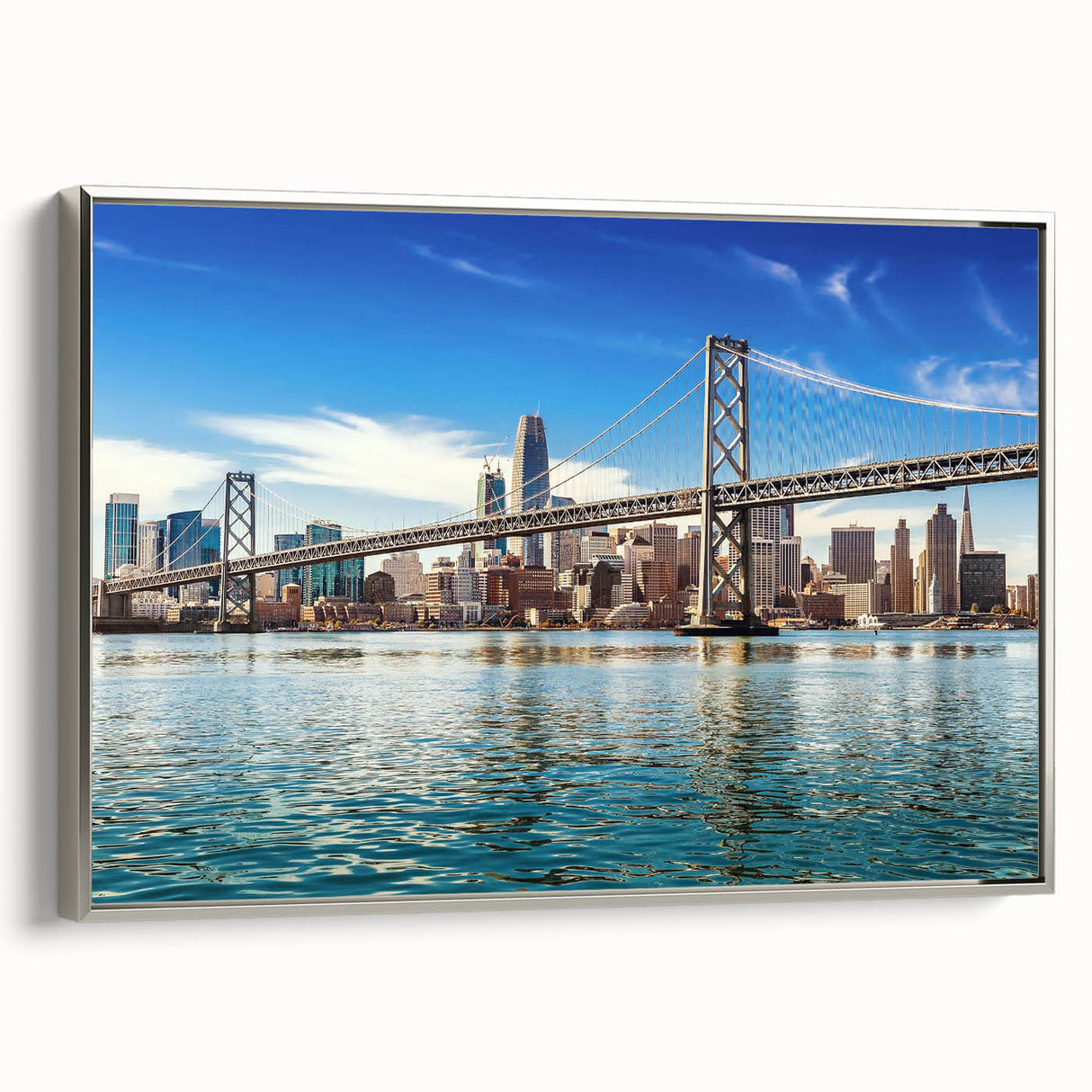 Landscape art painting featuring a colorful, vintage poster style on a black background, suitable for living room decor.