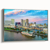 Landscape art painting on canvas featuring a vintage-style colorful mountain scene against a black background.