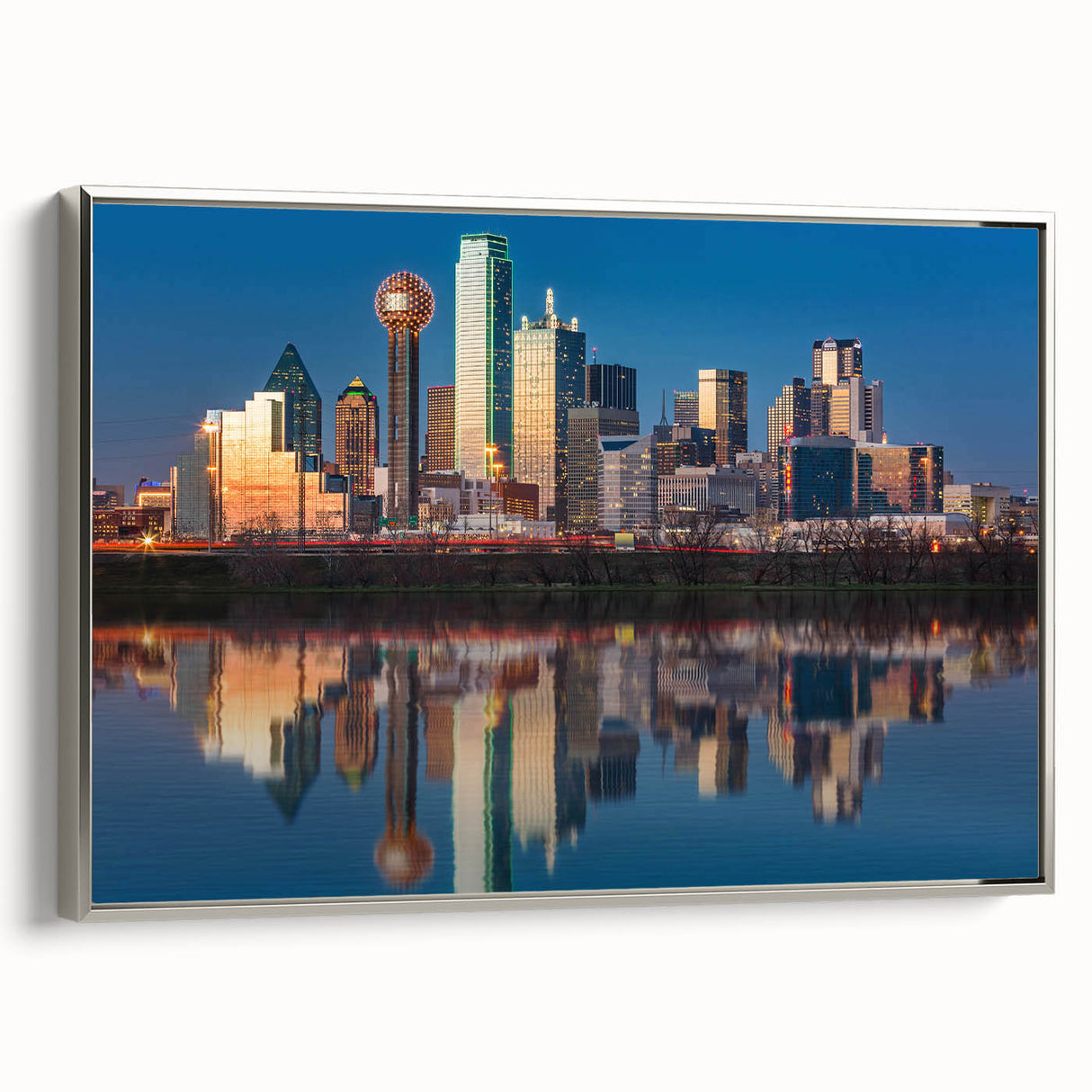 Landscape art painting on canvas featuring a vintage poster style with a colorful palette.