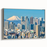 Landscape art painting featuring a vintage poster style with a colorful palette on a black background.