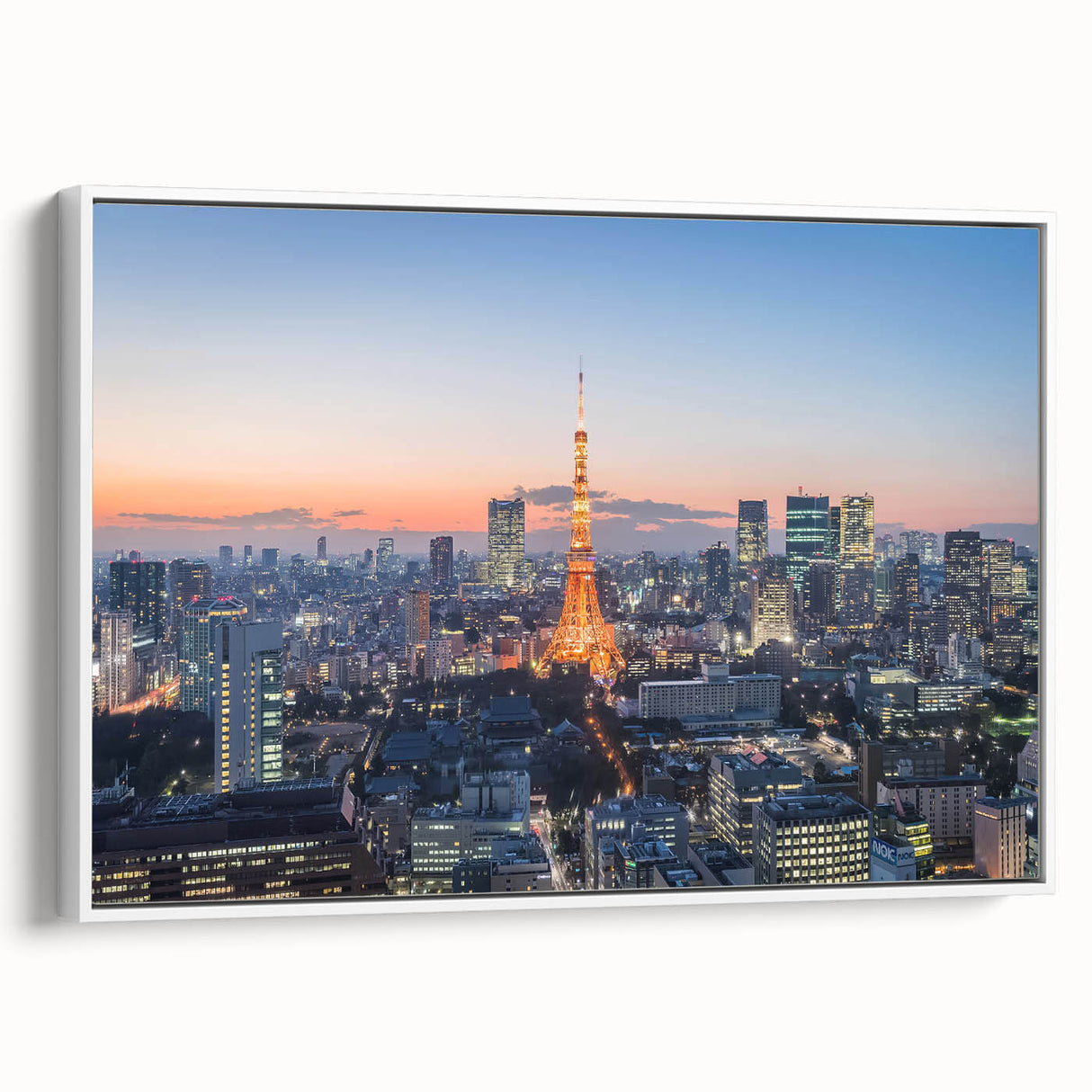 Vintage poster art featuring a colorful abstract design on a black background.