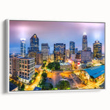 Vintage poster art featuring a colorful abstract design on a black background.