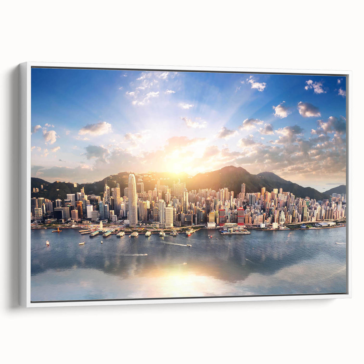 Vintage poster art of a large, colorful abstract design on black background, ideal for living room decor.