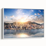 Vintage poster art of a large, colorful abstract design on black background, ideal for living room decor.