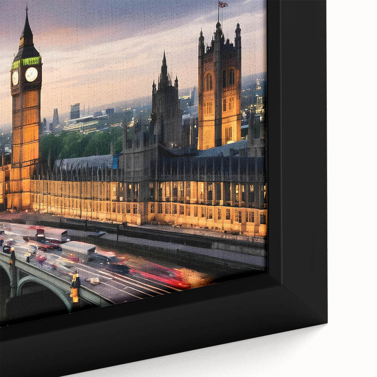 Extra large black wall art featuring colorful, textured abstract design on canvas, ideal for living room decor.