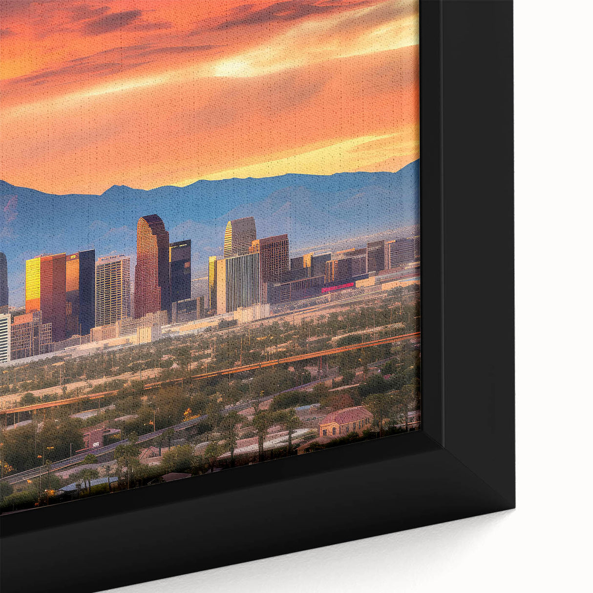 Extra large black wall art featuring colorful, textured abstract design on canvas, suitable for living room decor.