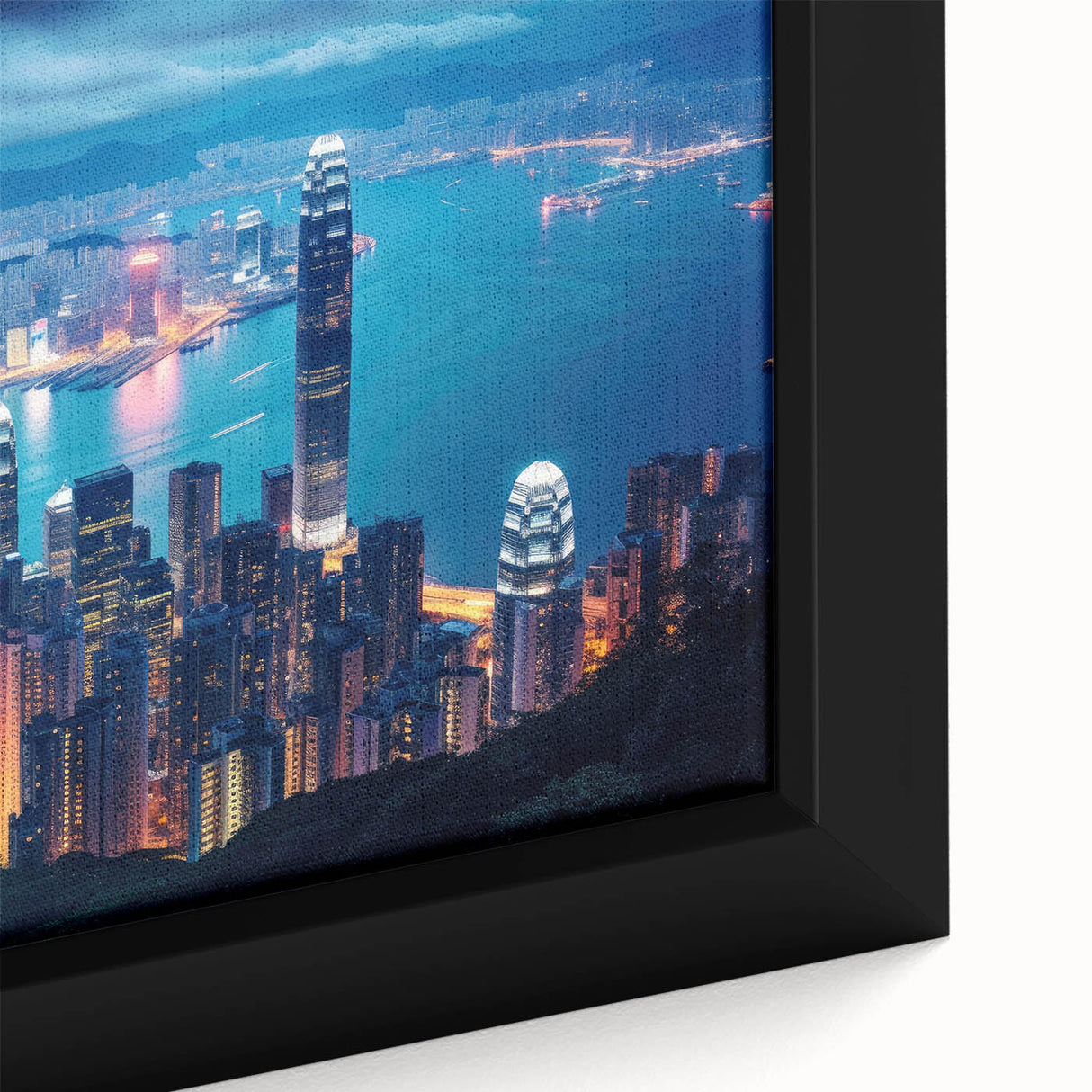 Extra large black wall art featuring textured, colorful abstract design on canvas, ideal for living room decor.