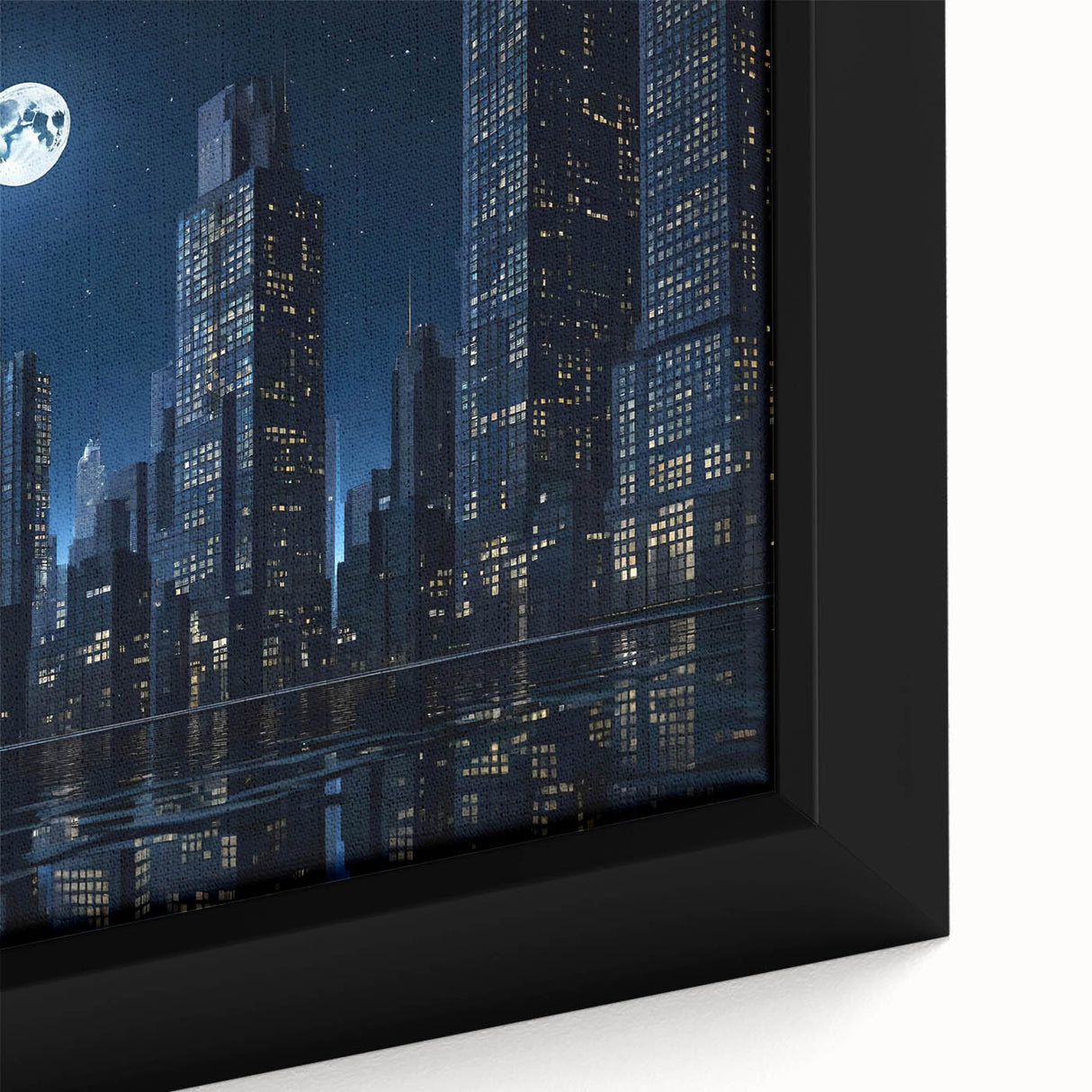 Extra large black wall art featuring colorful, textured abstract patterns on canvas, ideal for living room decor.