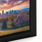 Extra large black wall art featuring colorful, textured abstract shapes, ideal for living room decor.