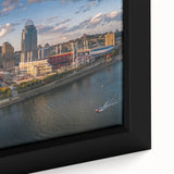 Extra large black wall art featuring a textured abstract design with colorful accents on canvas, ideal for living room decor.