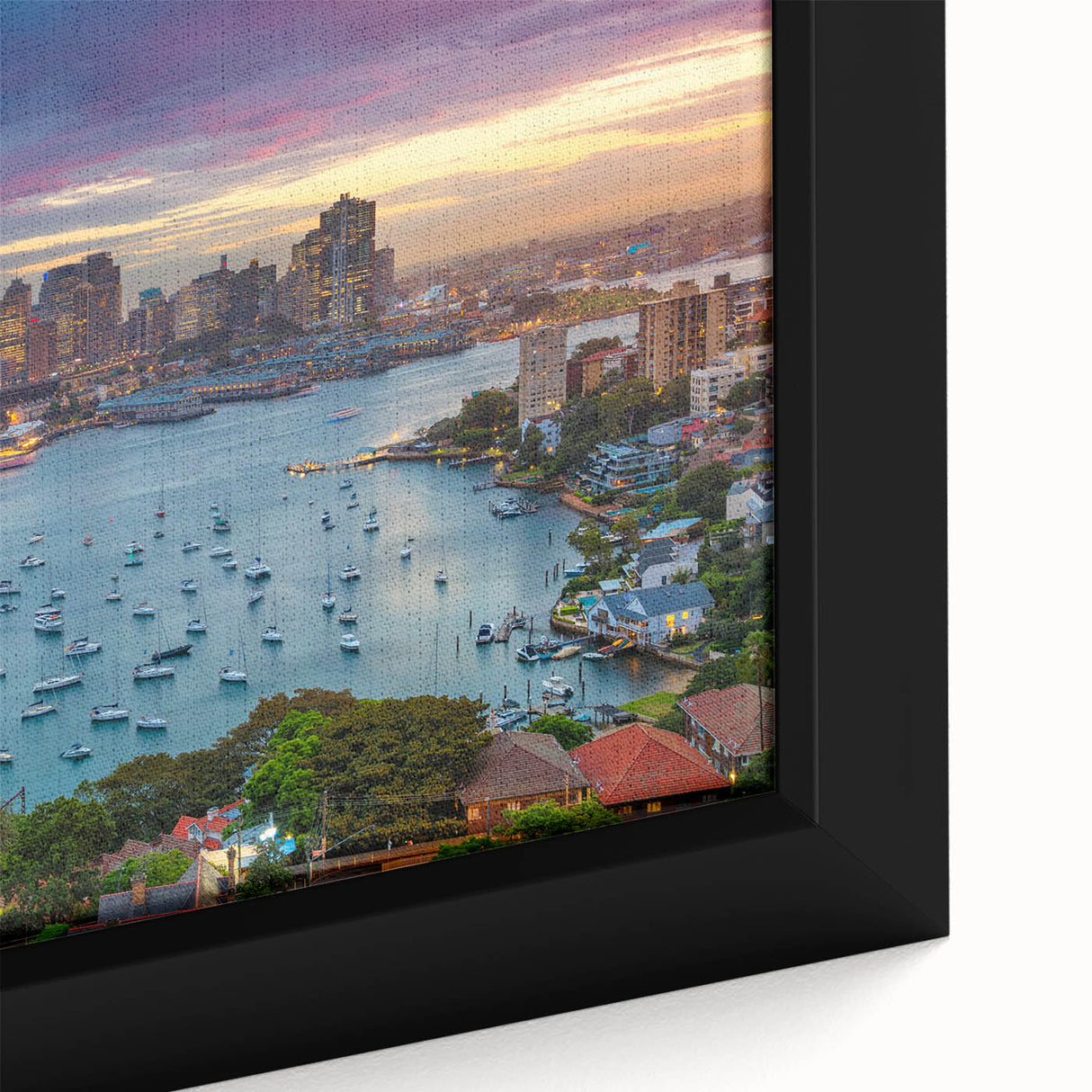 Extra large black wall art featuring a textured abstract design with colorful accents on canvas.
