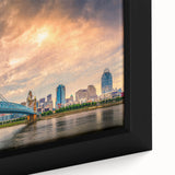 Extra large black canvas with colorful, textured abstract design, ideal for living room wall art.