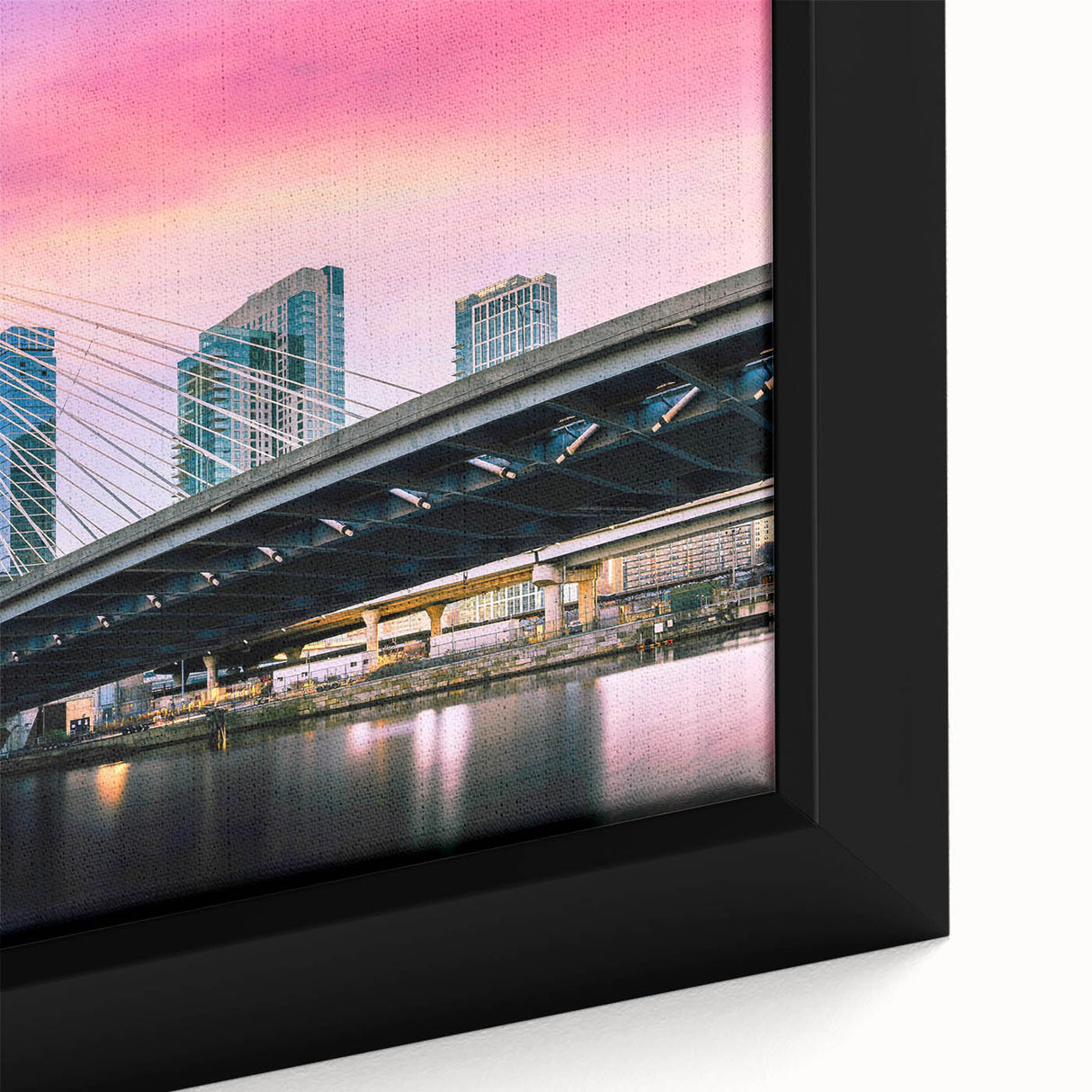 Extra large black wall art featuring colorful, textured abstract design on canvas, ideal for living room decor.