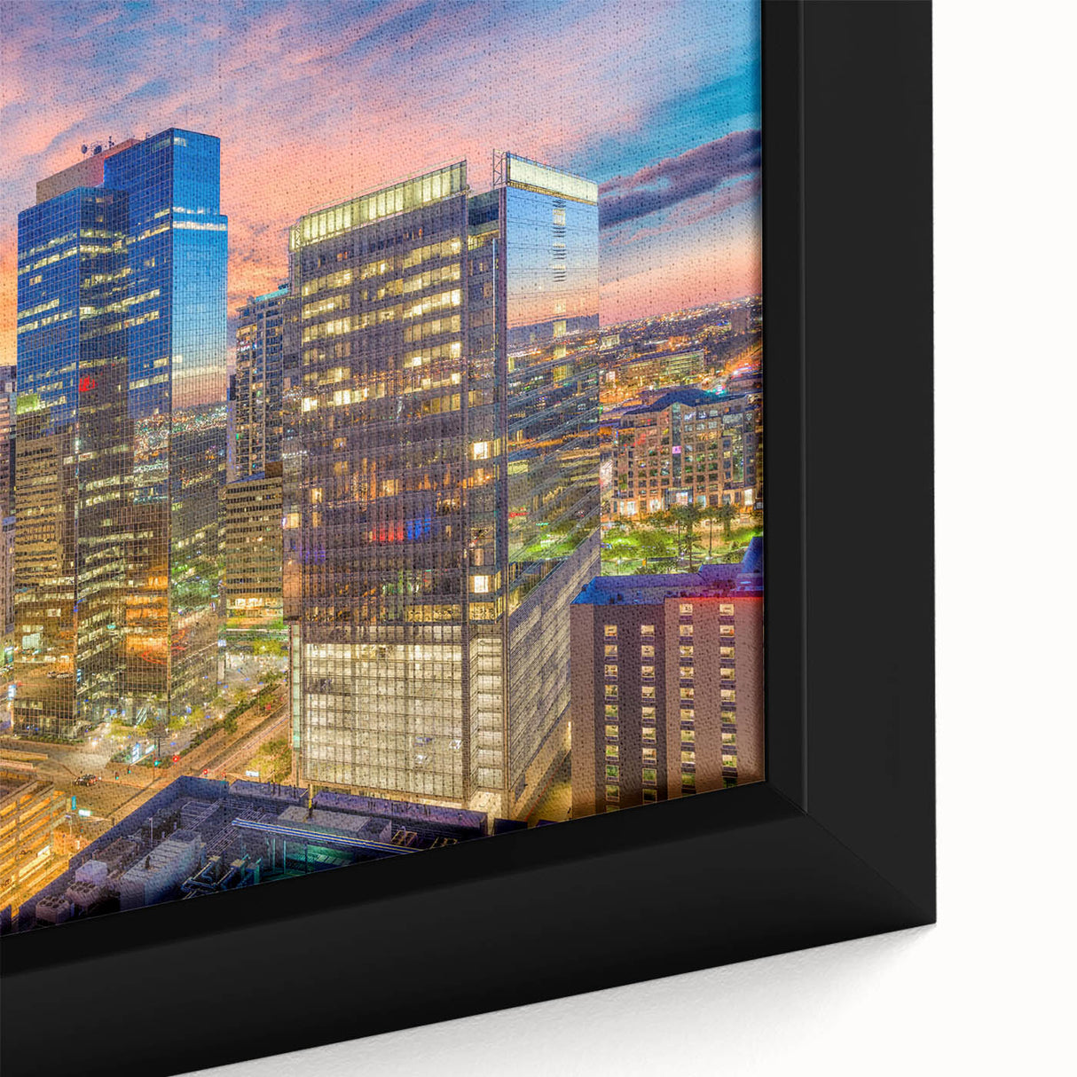 Extra large black wall art featuring colorful, textured abstract patterns on canvas, ideal for living room decor.