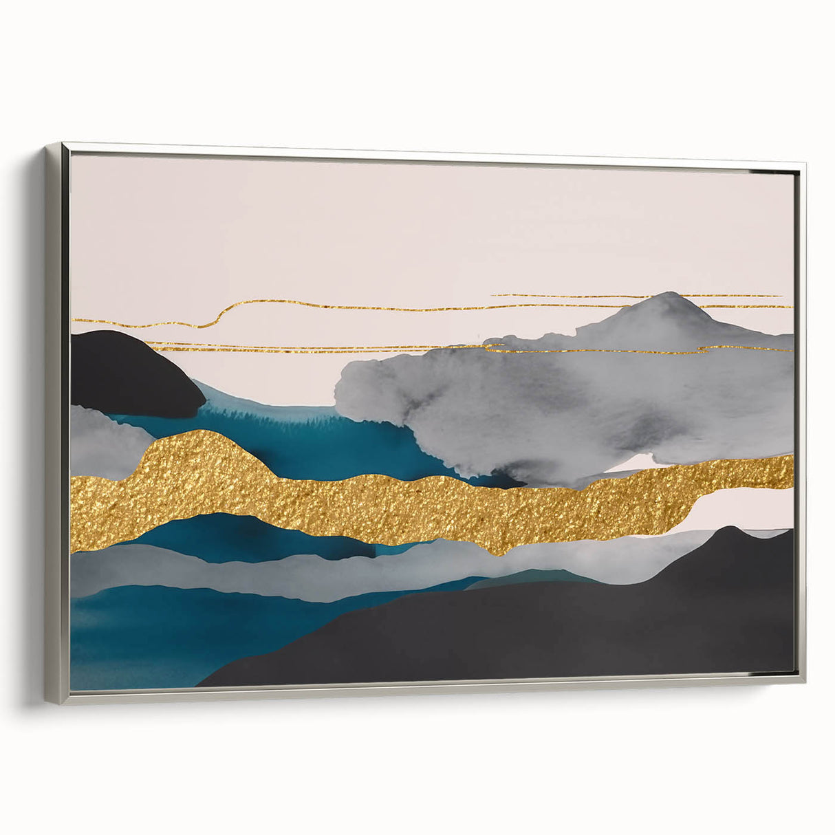 Close-up of a vibrant abstract wall art canvas featuring bold colors and geometric shapes, ideal for modern home decor or art collection.