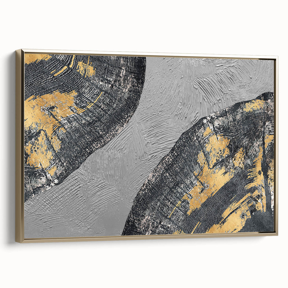 Vibrant abstract wall art canvas print featuring swirling blue, orange, and yellow colors, ideal for modern home decor enhancement.