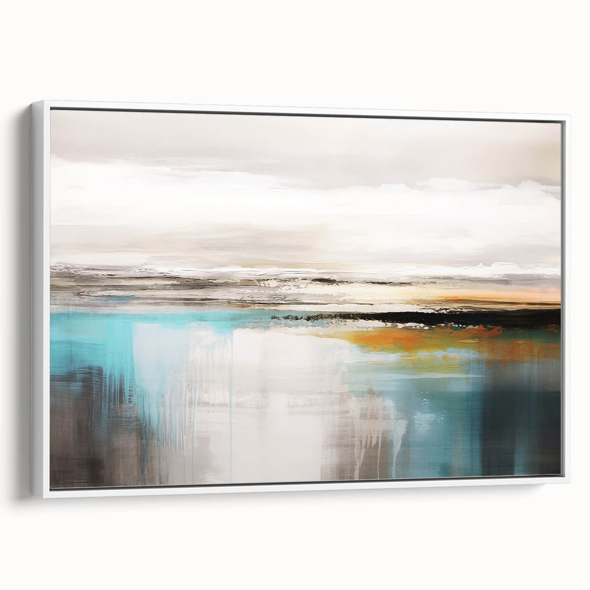 Vibrant canvas print showcasing colorful abstract shapes and patterns, designed for modern home decor, rolled neatly in a protective tube.