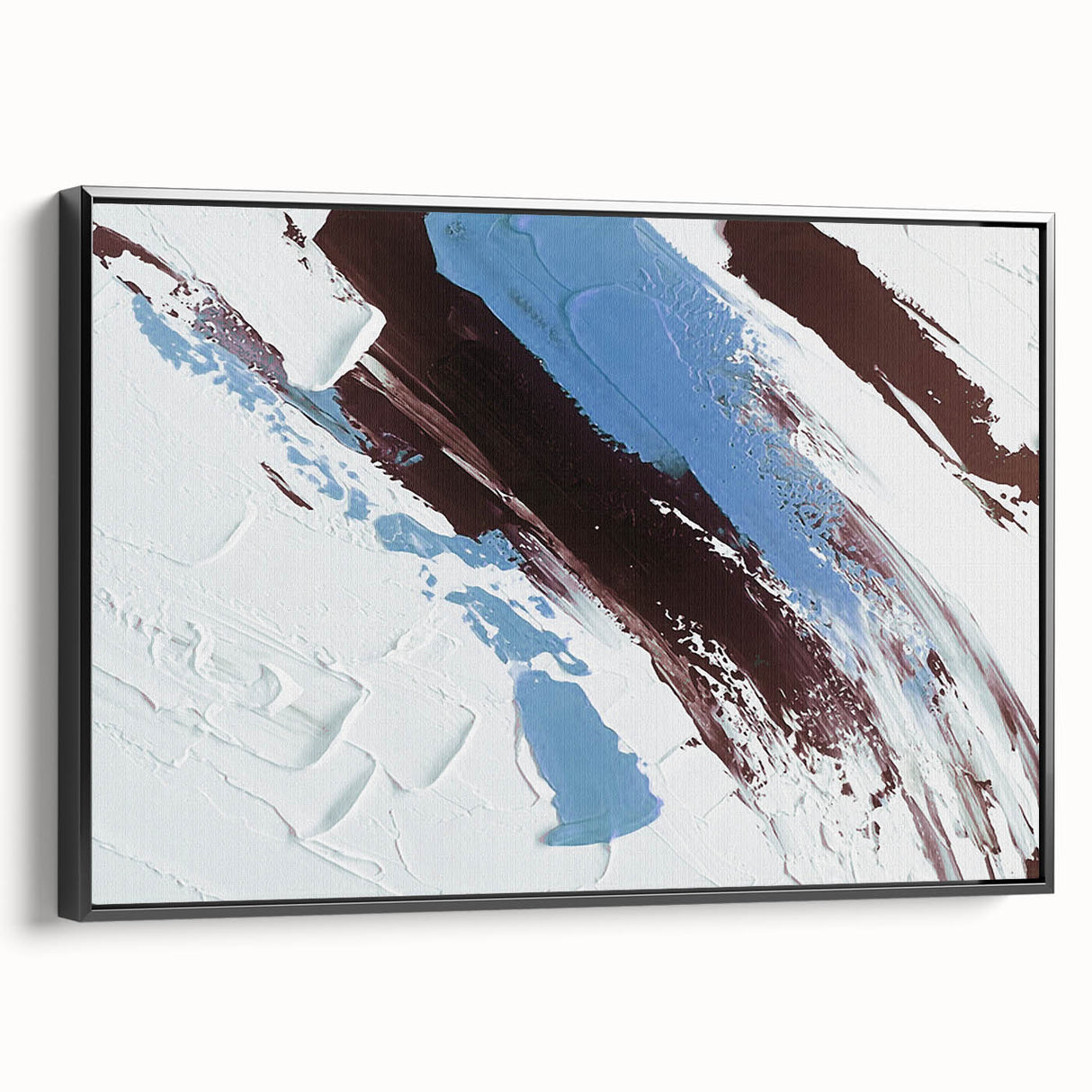 Colorful abstract wall art canvas print showcasing vibrant geometric shapes and patterns, ideal for modern home decor, framed for easy display.