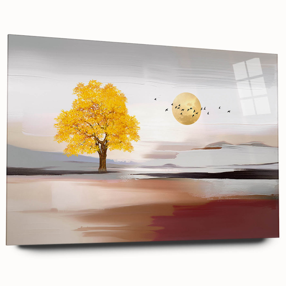 Abstract wall art canvas print showcasing vibrant geometric shapes in bold colors, perfect for modern home decor. Ideal for adding a stylish touch to any room.