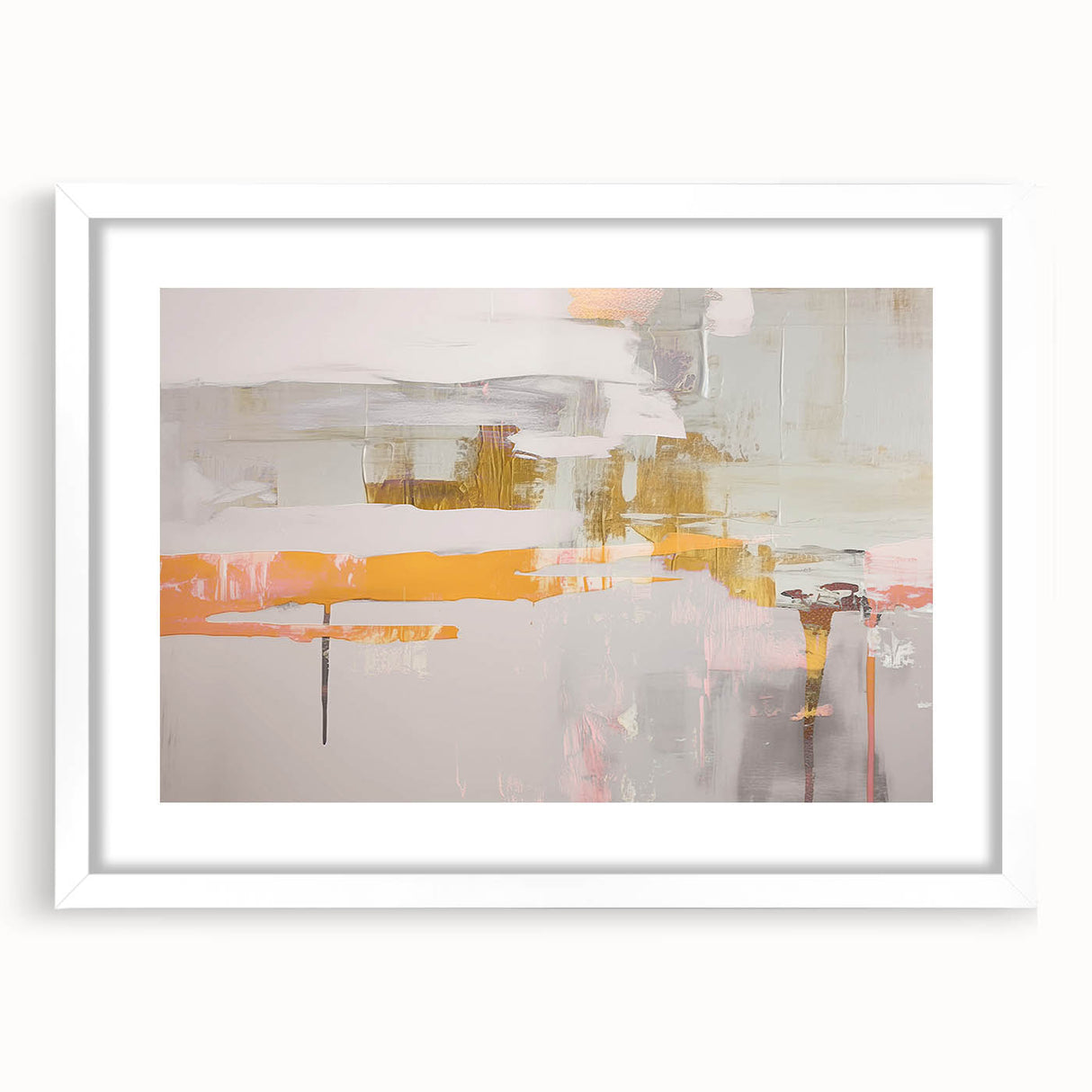 Vibrant abstract wall art canvas showcasing dynamic shapes in shades of blue, yellow, and orange, perfect for modern home décor.