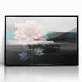 Colorful abstract canvas art print showcasing vibrant swirls of blue, orange, and yellow, ideal for modern home decor and artistic expression.