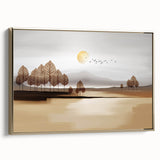 Colorful abstract wall art canvas print showcasing vibrant swirls of blue, orange, and yellow, perfect for modern home decor accenting.