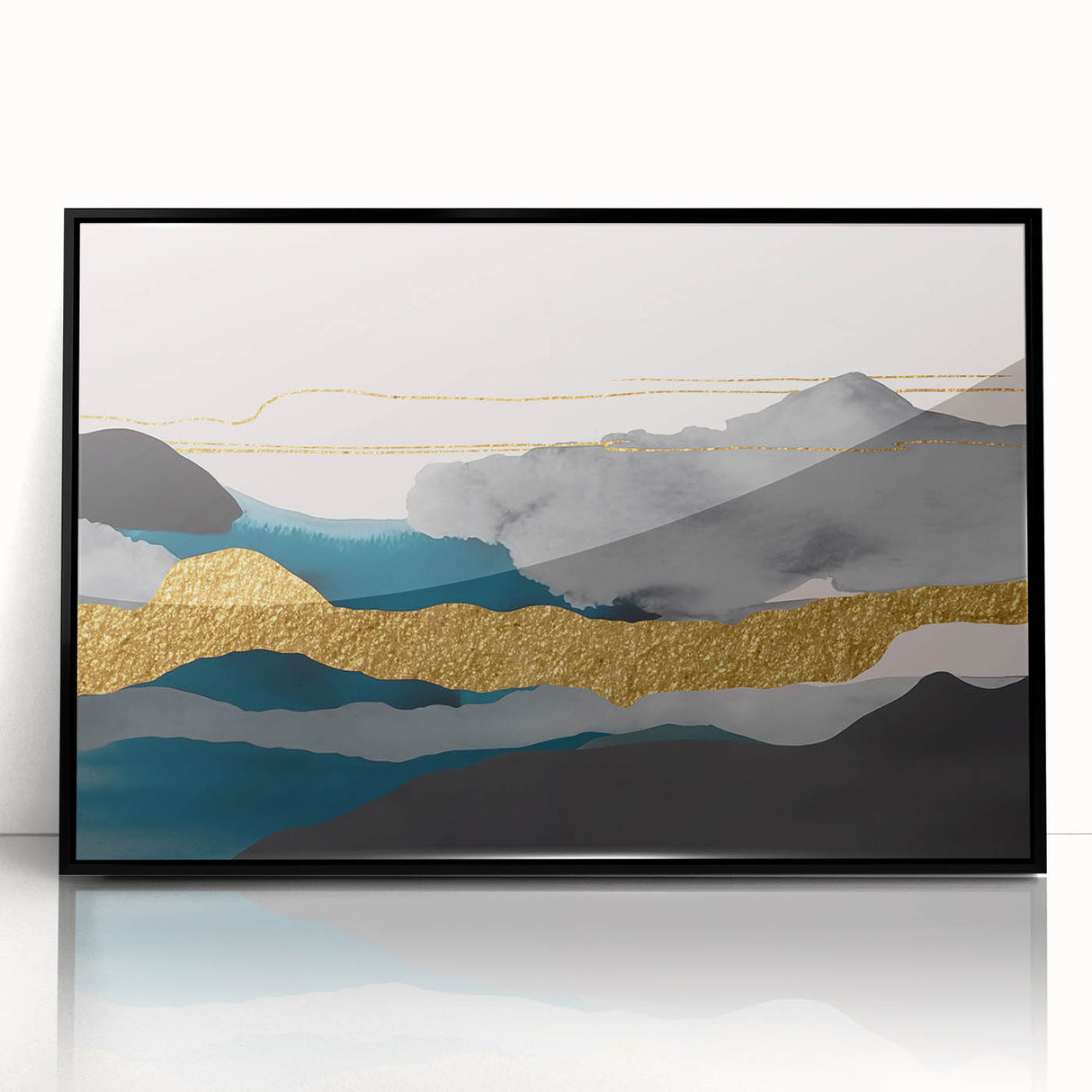 Vibrant abstract wall art canvas print showcasing swirling blue and orange hues with textured brushstrokes, ideal for modern decor.