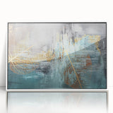 Abstract canvas artwork showcasing vibrant colors and dynamic shapes, perfect for modern home decor. Ideal for wall decoration and artistic ambiance.