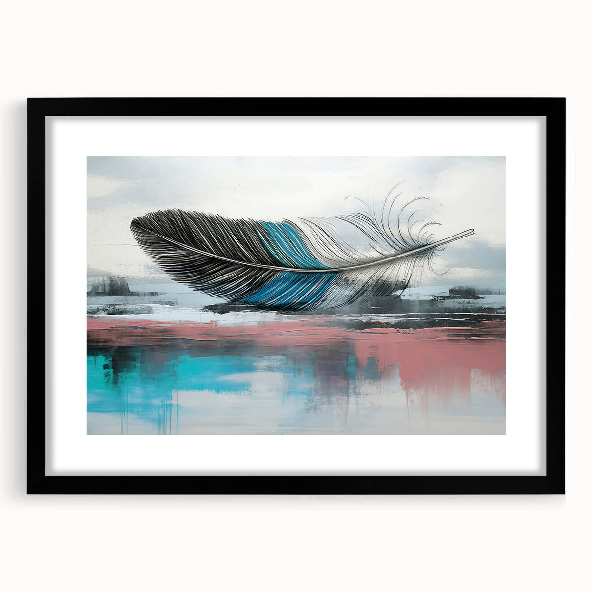 Abstract wall art canvas print showcasing vibrant colors and dynamic shapes, perfect for modern home decor. The piece features bold brushstrokes and an intricate design, ideal for adding a contemporary touch to any room.
