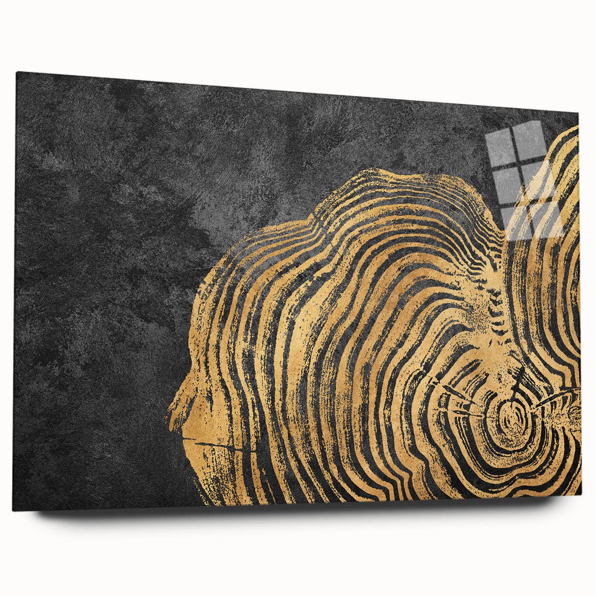 Colorful abstract wall art canvas print showcasing vibrant shapes and patterns in shades of blue, yellow, and red, ideal for modern decor.