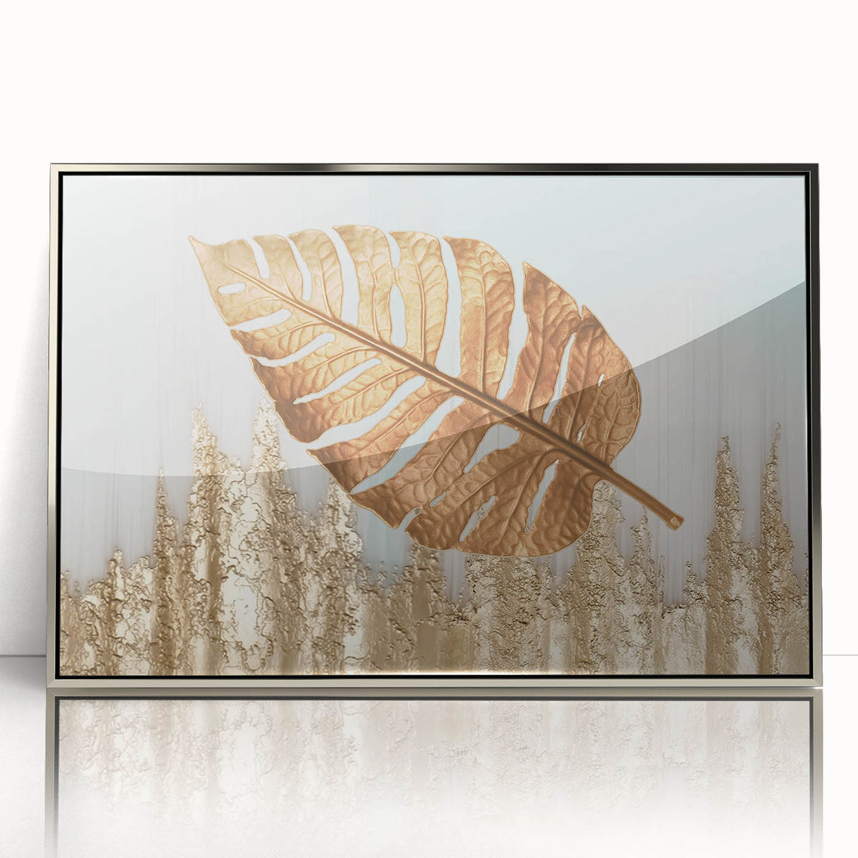 Colorful abstract wall art canvas print showcasing vibrant swirls of blue, orange, and yellow, perfect for modern home decor.