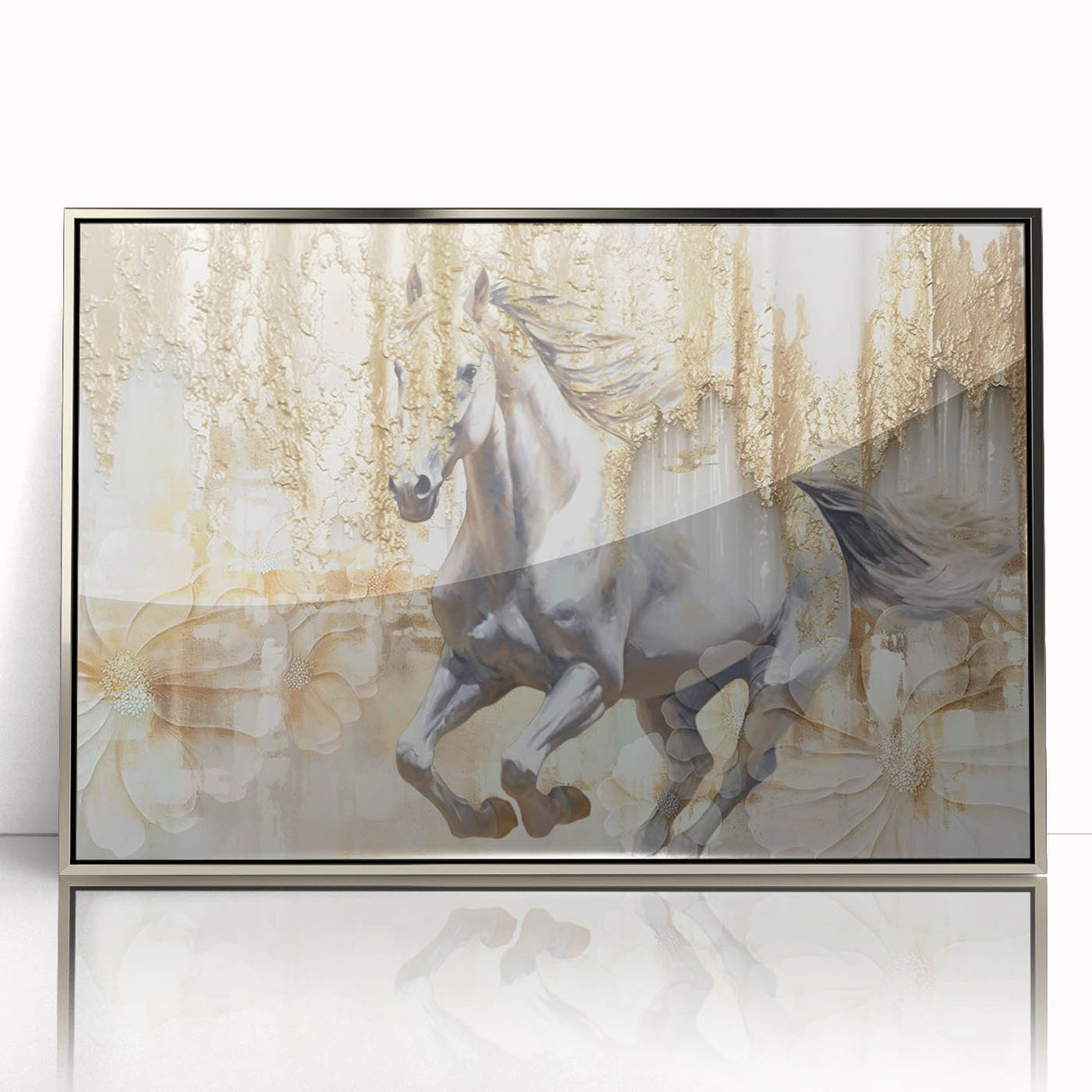 Colorful abstract wall art canvas featuring vibrant shapes and patterns, perfect for modern home decor. The artwork is displayed against a neutral background, enhancing its striking colors and design elements.