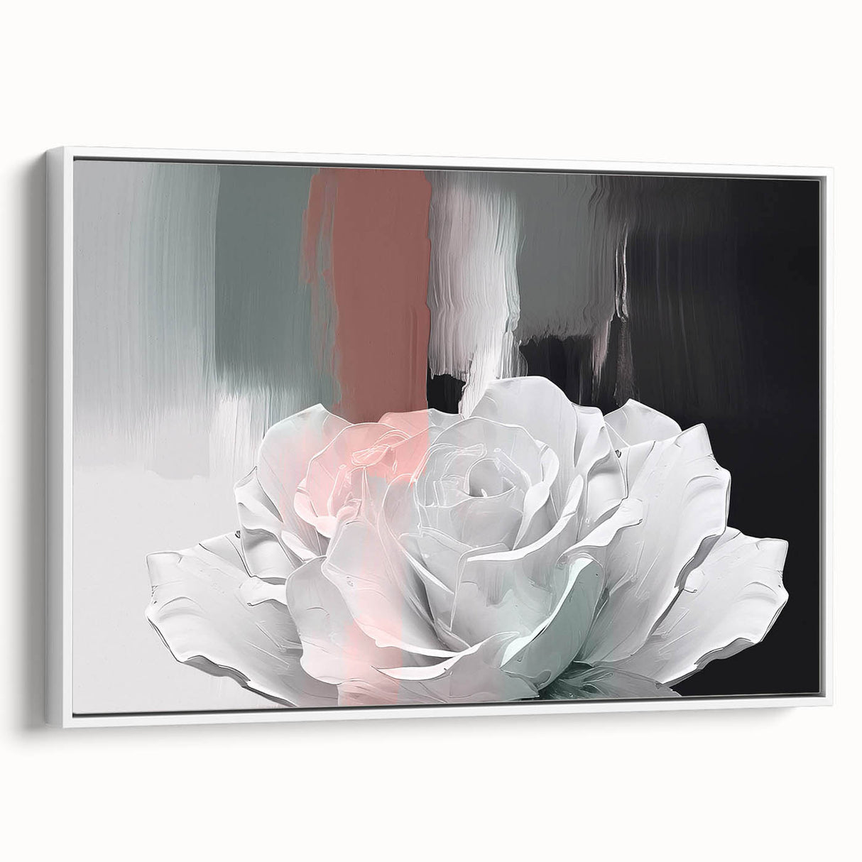 Vibrant abstract wall art print showcasing bold colors and dynamic shapes, perfect for modern decor in homes or offices.