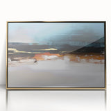 Abstract canvas art featuring vibrant colors and geometric patterns, ideal for modern home decor. The artwork is rolled and securely packaged in a cardboard tube for safe shipping. Perfect for adding a pop of color to any room.