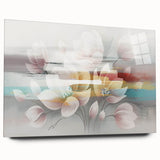 Abstract wall art canvas showcasing vibrant colors and dynamic shapes, ideal for modern home decor. The piece features a blend of blues, oranges, and yellows, creating an energetic focal point for any room. Perfect for art enthusiasts seeking unique statement pieces.