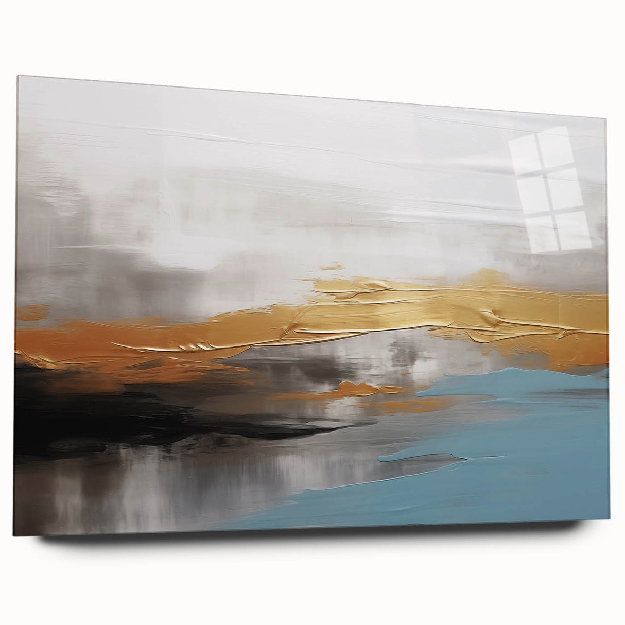 Vibrant abstract canvas artwork showcasing bold colors and dynamic shapes, perfect for modern home decor. Rolled for easy shipping and storage.