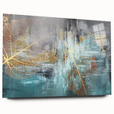 Abstract canvas artwork showcasing vibrant colors and dynamic shapes, perfect for home decor, emphasizing modern artistic expression.
