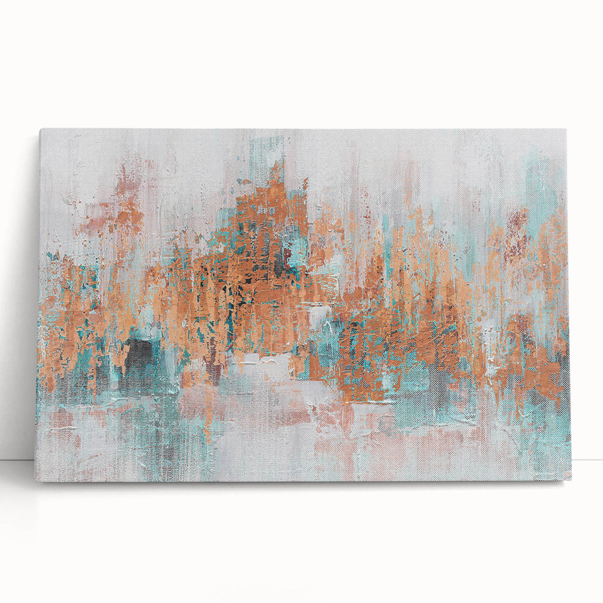 Abstract wall art canvas showcasing vibrant colors and dynamic shapes, perfect for modern decor, enhancing any living space or office.