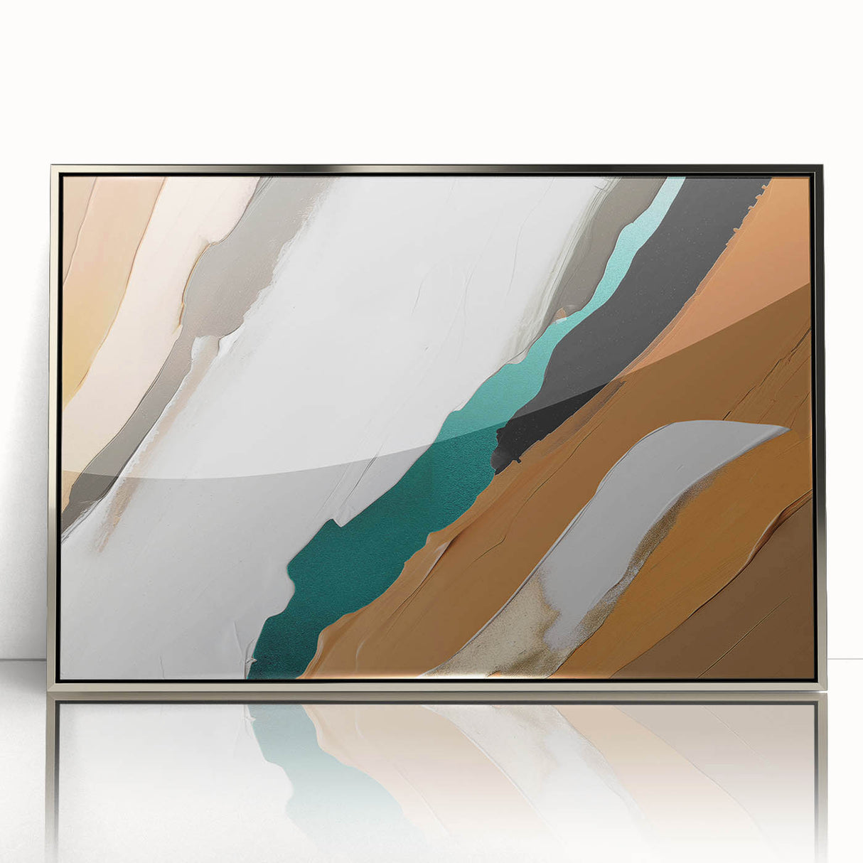Abstract wall art canvas print showcasing vibrant colors and geometric patterns, designed to enhance modern decor. Ideal for home or office settings.