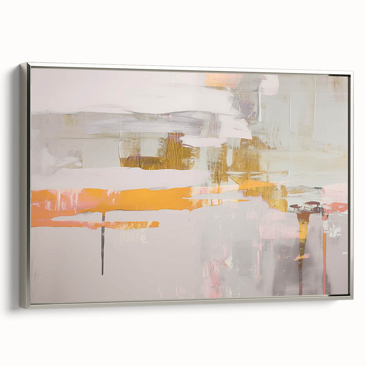 Colorful abstract wall art canvas print showcasing vibrant swirls of blue, orange, and yellow, perfect for modern home decor or artistic accent.