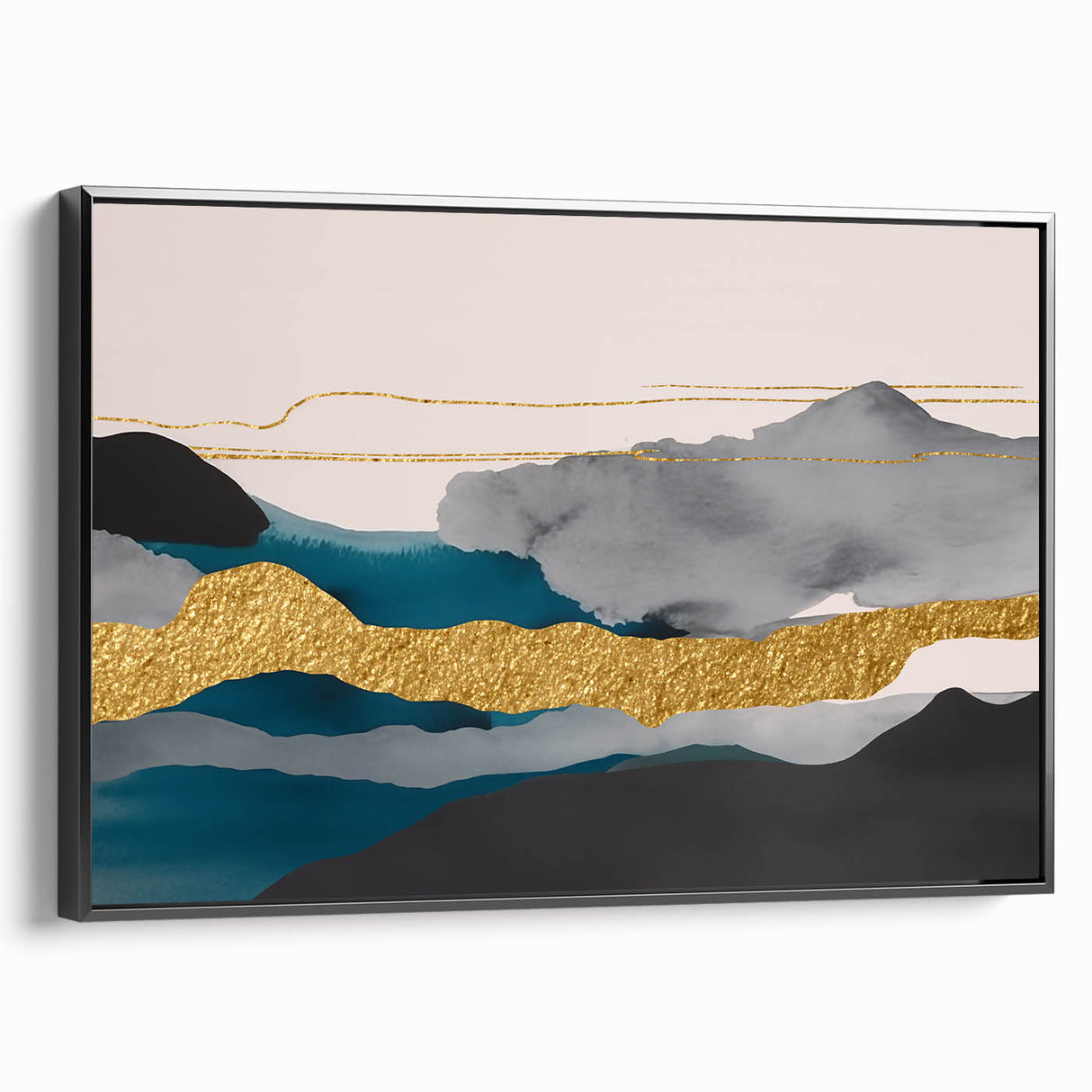 Vibrant abstract wall art canvas print showcasing bold colors and dynamic shapes, perfect for modern home decor or office spaces.