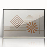 Abstract canvas artwork showcasing vibrant colors and dynamic shapes, perfect for modern decor; ideal for enhancing home aesthetics.